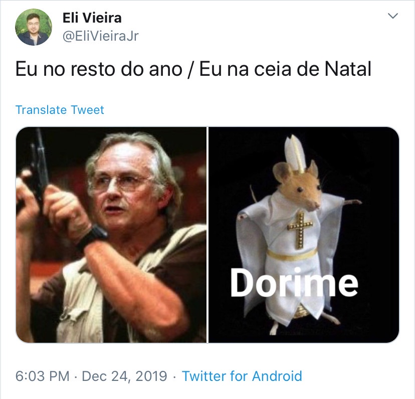re_r's tweet photo. Gostaria de agradecer publicamente ao @elivieira pelo meu meme favorito de Natal desde 2019! https://t.co/X6rXX7WzMq