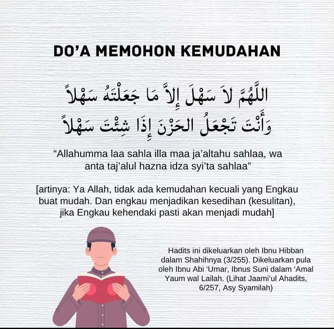 Do'a memohon kemudahan🤲