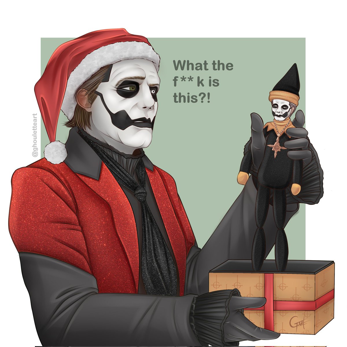 ✨ Merry Christmas!! 🎄 I hope you're all having a great time... It seems like Copia didn’t like his gift... Haha!  Would you like it? 🎁

#Ghost #TheBandGhost #GhostBand #CardinalCopia #CopiaGhost #GhostCopia #PapaEmeritus #PapaCopia #PapaEmeritusIV  #MerryChristmas  #MerryXmas
