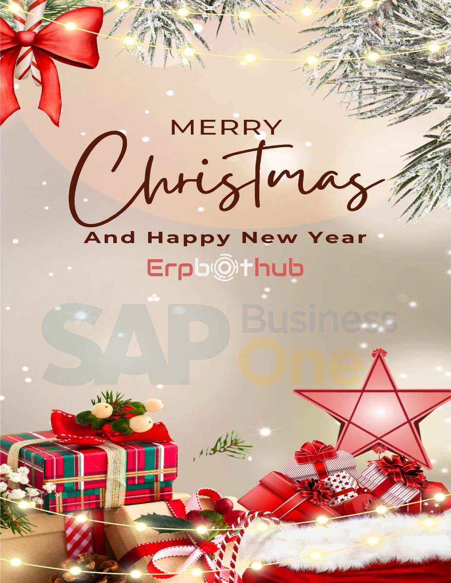 erpbothub's tweet photo. "This season, we’re grateful to support your business growth with SAP Business One. Wishing you a Merry Christmas 🎄✨"
#SAPBusinessOne #ERPForGrowth #BusinessEfficiency #StreamlineSuccess #SmartBusinessSolution #MerryChristmas #HappyHolidays #Christmas2024 #SAP #Erpbothub https://t.co/WKQUGBharR