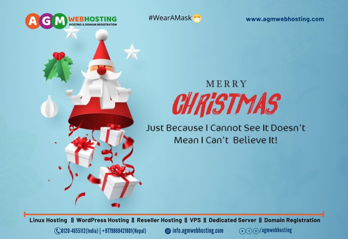 AGMWebHosting's tweet image. From our AGM Web Hosting family to yours, Merry Christmas! May your website shine as bright as a Christmas star this holiday season. 🌟 We&apos;re here to help you build a website that brings joy to your customers all year round.  #MerryChristmas #WebHosting #AGMWebHosting