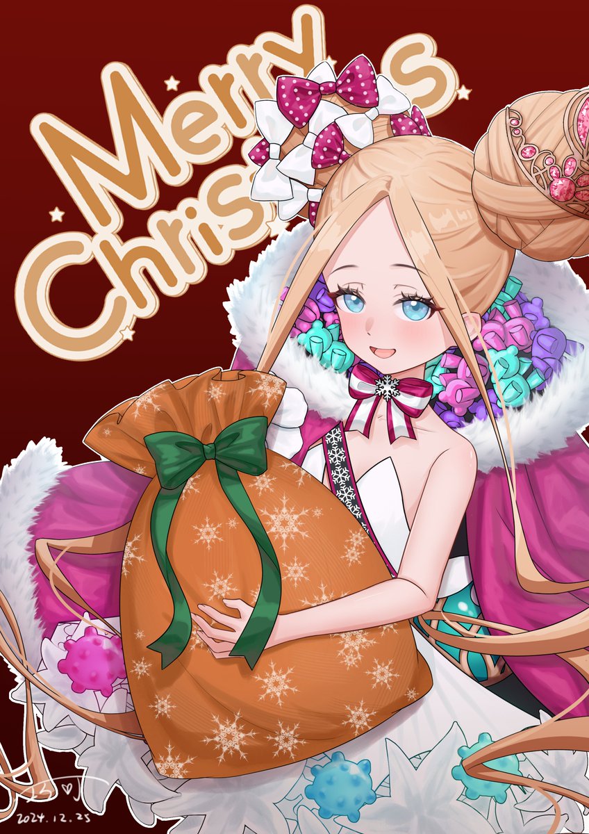 これはアビーからマスターへのプレゼントだよ！Merry Christmas!
#アビゲイル・ウィリアムズ  #FGO️  #illustration   #Christmas2024