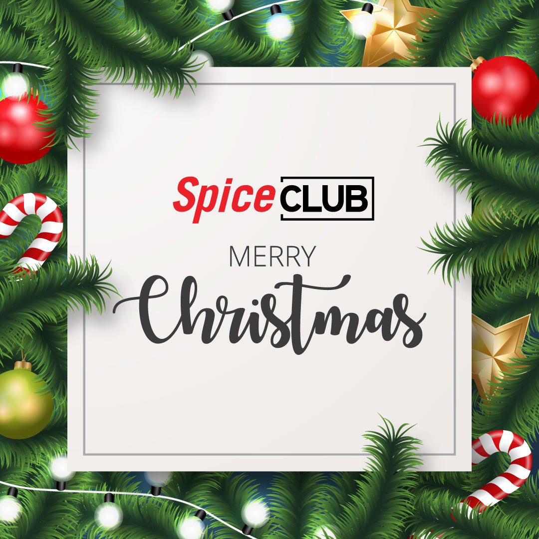 SpiceClubSG's tweet photo. 🎄✨ SpiceClub wishes you a Merry Christmas! May your day be filled with love, laughter, and the warm flavors of the season. 🌟🍴 
#SpiceClub #SpiceJet #MerryChristmas #SpiceClubCelebrations #FestiveFlavors https://t.co/m1GnmyBTX2