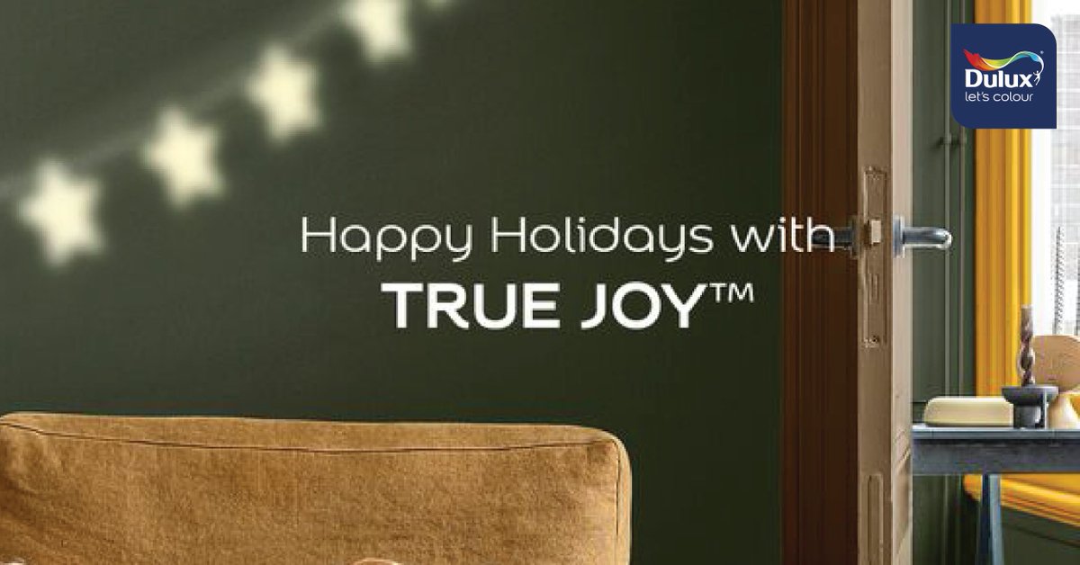 Dulux wishes you a delightful and JOYous holiday season filled with colourful memories! 

ow.ly/x36j50UkJ5v

#DuluxSA #TrueJoy #HappyHolidays
