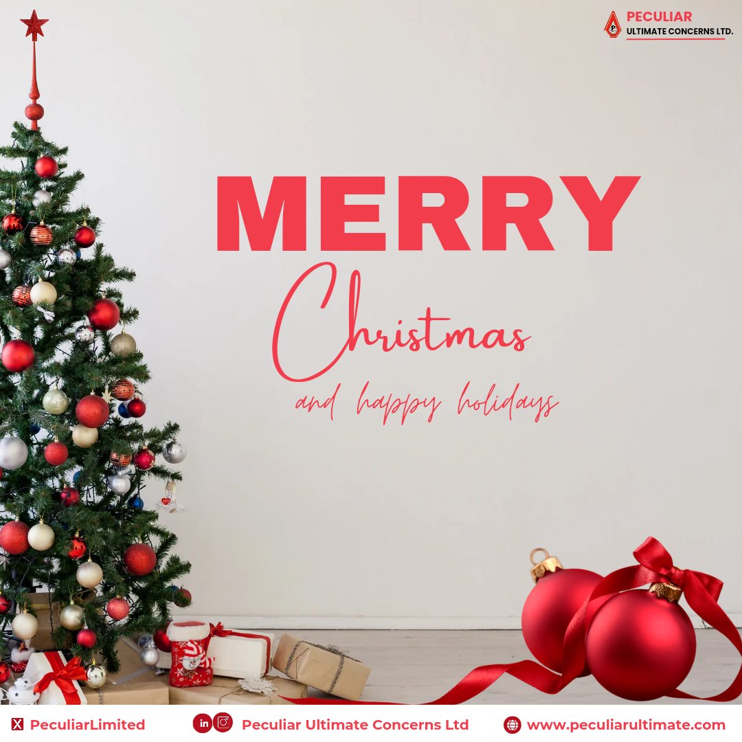 PeculiarLimited's tweet photo. This season, we celebrate the joy of connection, community, and creation. Thank you for being part of our journey. Here's to more innovation and impactful partnerships ahead.
Merry Christmas from all of us at Peculiar Ultimate Concerns Ltd.🎄 
#MerryChristmas #SeasonOfGratitude https://t.co/r2nIO62yBE