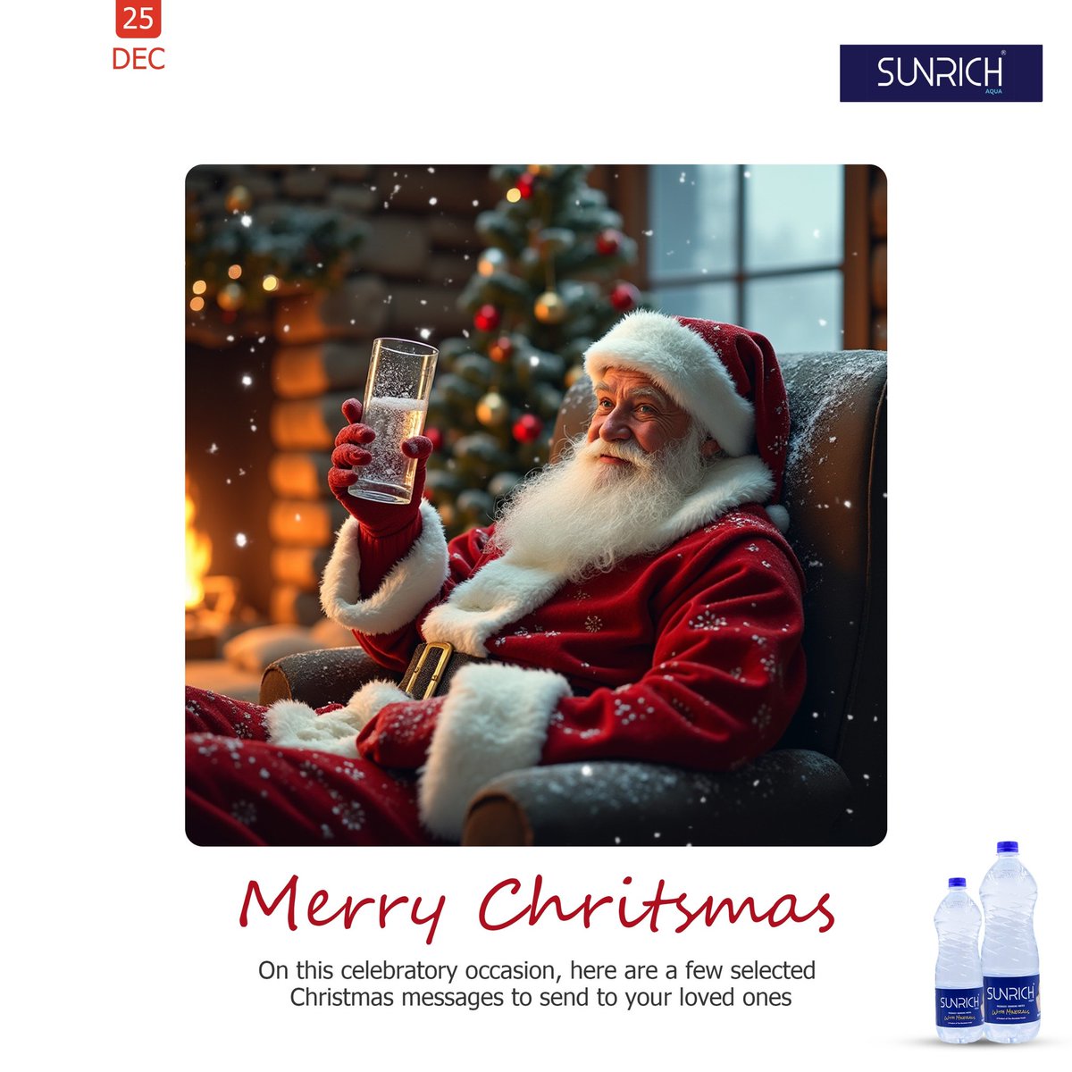 SunrichAqua's tweet photo. Merry Chritsmas
On this celebratory occasion, here are a few selected Christmas messages to send to your loved ones
.
.
#sunrichaqua #packageddrinkingwater #mineralwater #bestdrinkingwater #drinkpure #livemore #trusterwater #goodhealth #latur #baikakajigrou https://t.co/382uL3gVlE