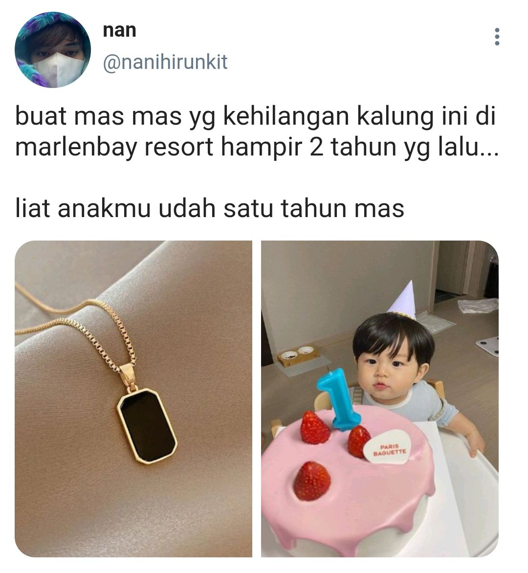 wonghirunkiss's tweet image. skynani au
—— 𝗮𝗻𝗱𝗿𝗼𝗺𝗲𝗱𝗮

Cerita tentang Nani yang dengan iseng membuat cuitan tentang anaknya dan membawanya bertemu dengan ayah kandung dari sang anak