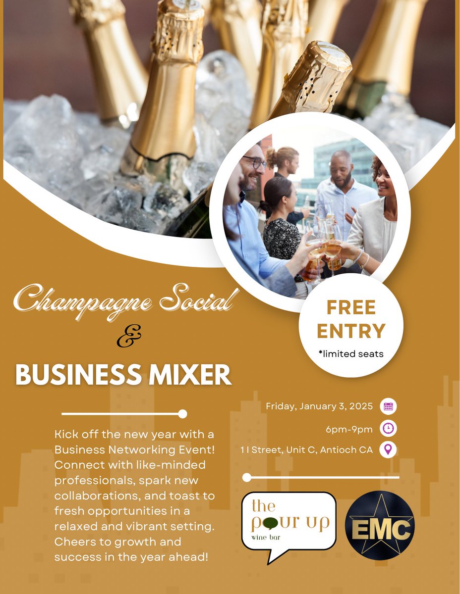 Our first event of 2025! Come out and join us with other entrepreneurs! Visit thepourupwinebar.com for more information.