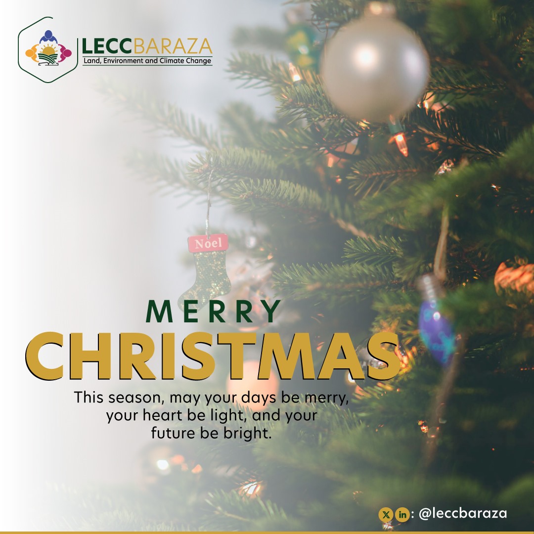Merry Christmas from LECC Baraza! 

Wishing you joy, light, and a sustainable future this festive season. Let’s keep working for a brighter planet together! 

#MerryChristmas #LECCBaraza #Sustainability #ClimateAction