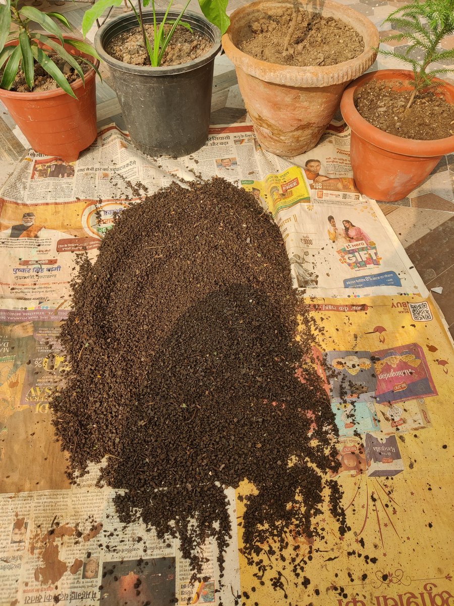 What after cycle 🚴‍♂️? And what if you can't cycle 🚲?

RECYCLE ♻️ 

Segregate your waste; recycle the kitchen waste to make compost ✅.

Another lot of homemade compost is ready for my plants ☘️. Contribute your bit in whatever way you can 🫁

#mycitymyresponsibility #environment