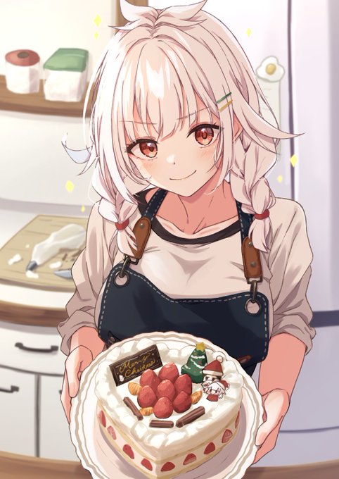 『今年はせんぱいにサプライズさせませんよ!』
#クリスマス
過去にサプライズされたお返しにイブデート翌日、早起きしてケーキを作ったもちな 