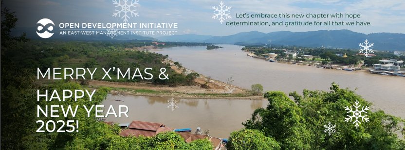 Merry X'Mas! 🎄🤶🎅🧑‍🎄❄️🏔️☃️⛄️
Let's embrace the new chapter with hope, determination, and gratitude for all that we have. 

And Happy New Year 2025! 🪇🥳🥂🎋🎊🎈
-- Best wishes to all from
<a href="/opendevmekong/">OD Mekong</a> <a href="/opendevthai/">Open Development Thailand</a> <a href="/opendevmm/">OD Myanmar</a> <a href="/opendevvn/">OpenDevVietnam</a> <a href="/OpenDevLaos/">Open Development Laos</a> <a href="/opendevcam/">Open Development Cambodia Organization</a> <a href="/ewmiorg/">EWMI</a>