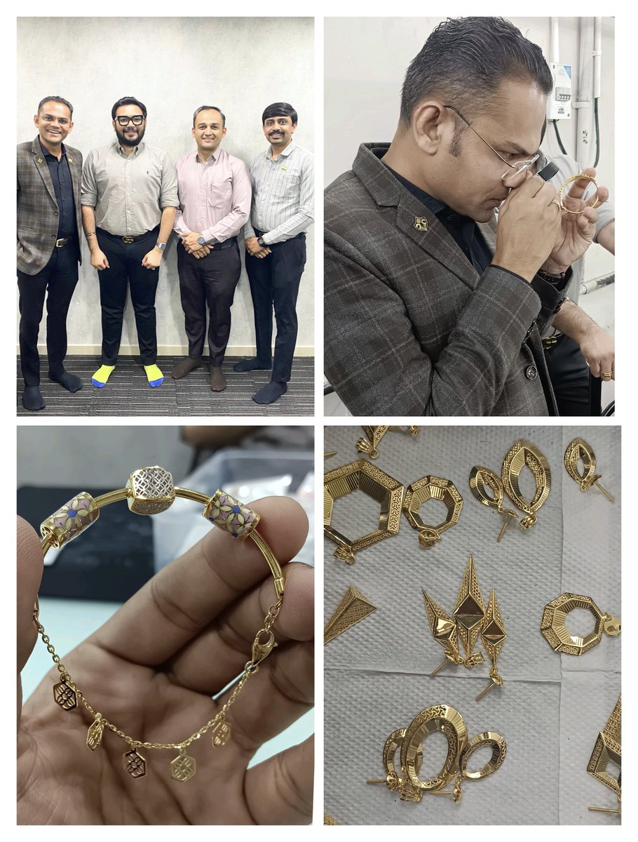 Amit_Mulani's tweet photo. We had the pleasure of meeting Mr. Yash Vadher, the owner of R K Silver &amp; Gold, at their impressive factory in Rajkot. I was truly amazed by their state-of-the-art facilities and cutting-edge technology, setting new standards in the jewelry industry. https://t.co/QuUvStSfDa