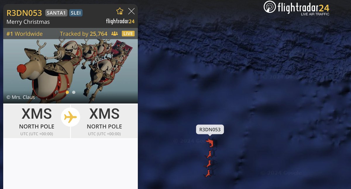 一年就上這天班 HOHOHO
聖誕老人代號為「HOHOHO」， 航空是「Merry Christmas」、 航班號碼「SANTA1」