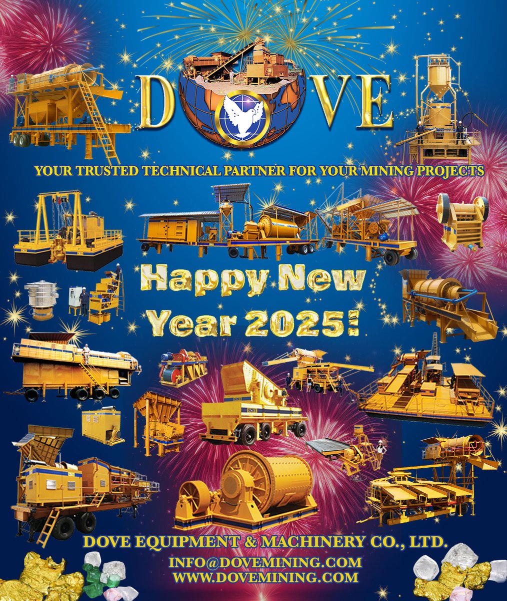 DOVE_MINING's tweet photo. Dear Partners, Customers and Friends of DOVE!  
May the New Year of 2025 bring everyone Peace, Safety, Good Health, Abundance and Good Fortune! 
ℹ️DOVE Head Office will be closed on 28/12/24-01/01/25, on January 2, 2025 we are open as usual
📧info@dovemining.com
#Mining #HNY2025 https://t.co/4fR30tQQTI