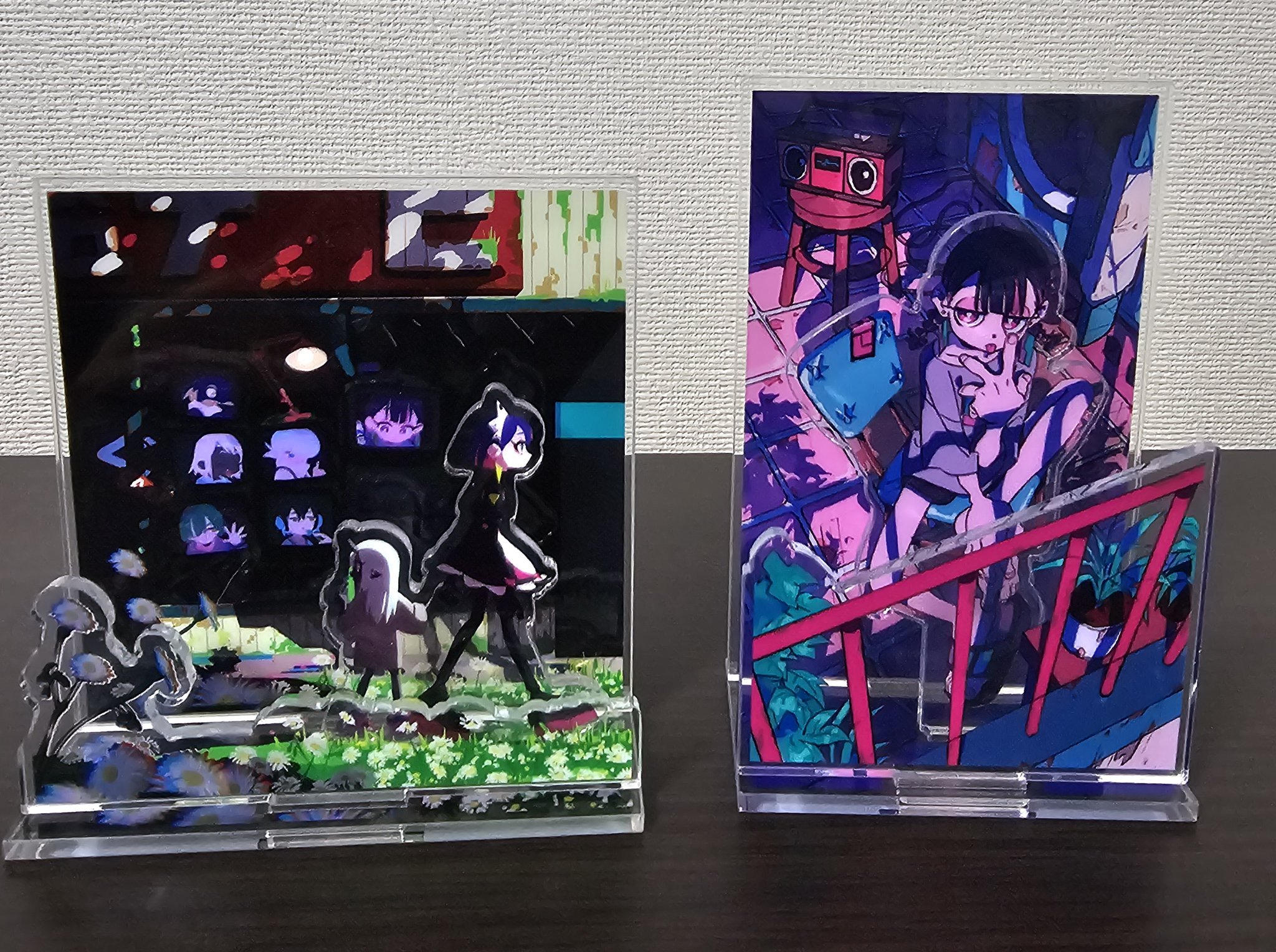 はなぶし個展 ずっと真夜中でいいのに ジオラマアクリルスタンド 4種セット はなぶし個展 ずっと真夜中でいいのに ジオラマアクリルスタンド 4種