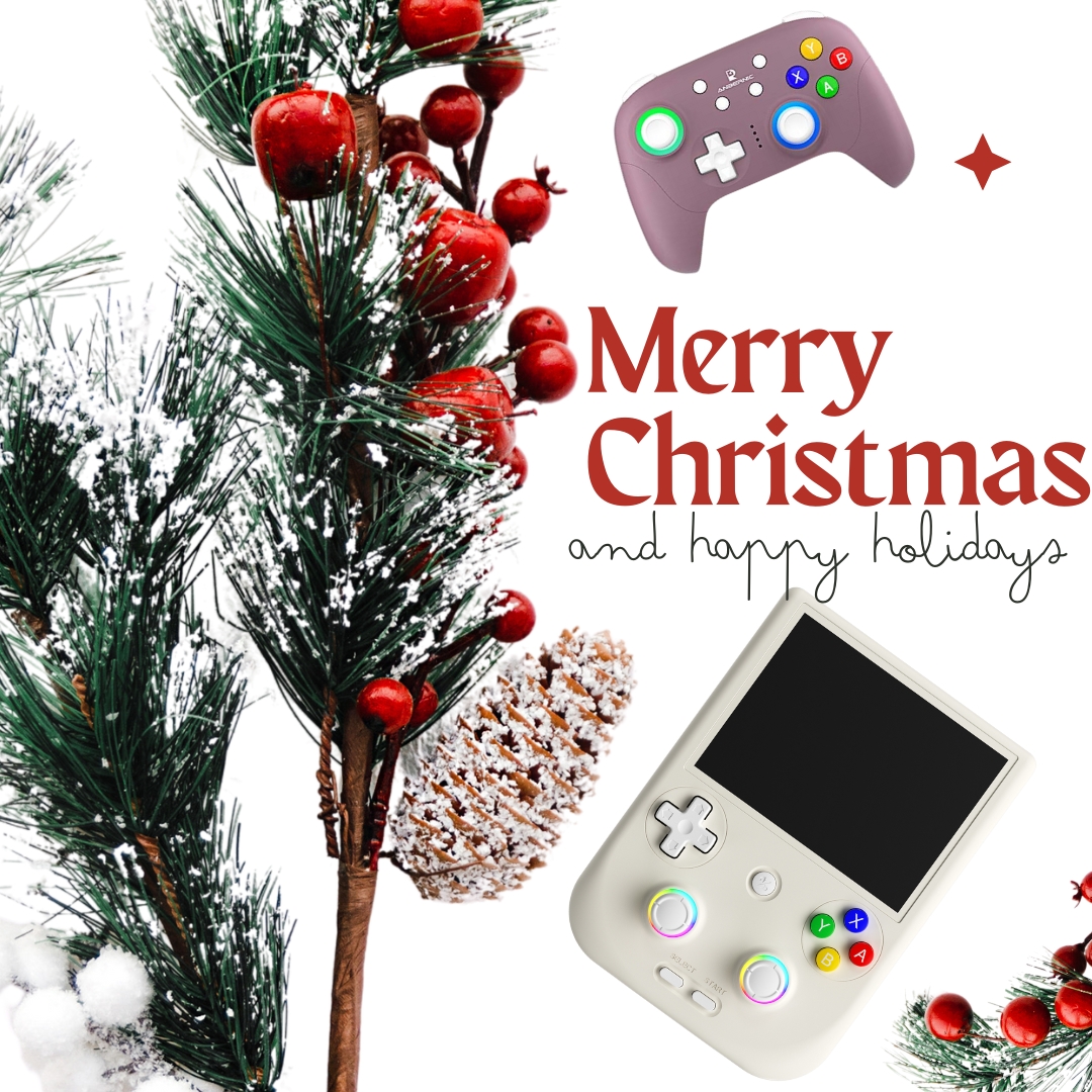 anbernic_china's tweet photo. 🎄✨ Merry Christmas! Celebrate the holidays with Anbernic and relive your favorite gaming memories! 🎮❤
#Anbernic #merrychristmas #rgp01 #rg406v #retrogaming https://t.co/g9FGEm7g58