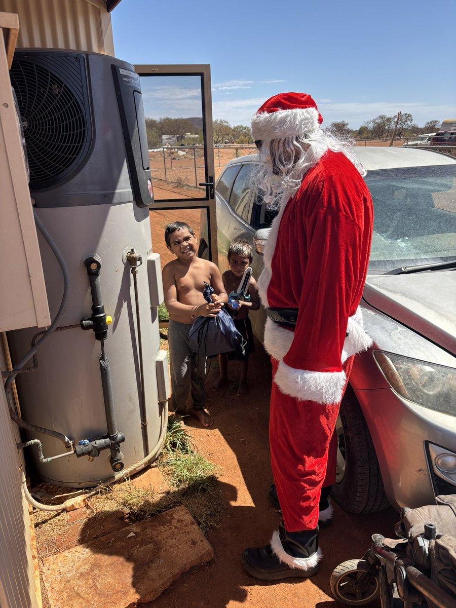 Santa spreading some Christmas cheer in Burringurrah. Merry Christmas everybody!! #fb
