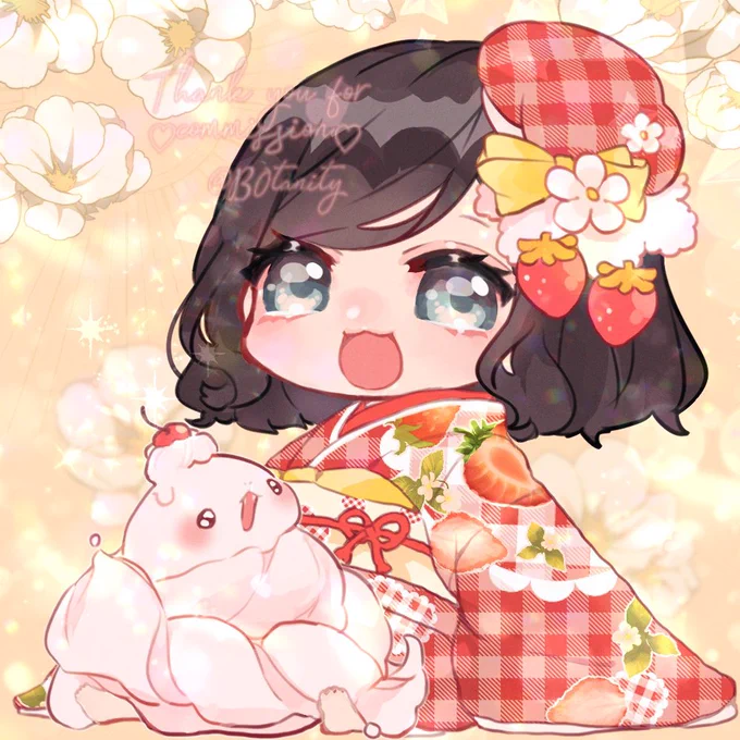 お正月・SD量産 オーダーありがとうございましたこちら新規オーダーも受付中です #有償依頼 #量産依頼 #イラストオーダー #有償アイコン #有償依頼受付中 #ペア画