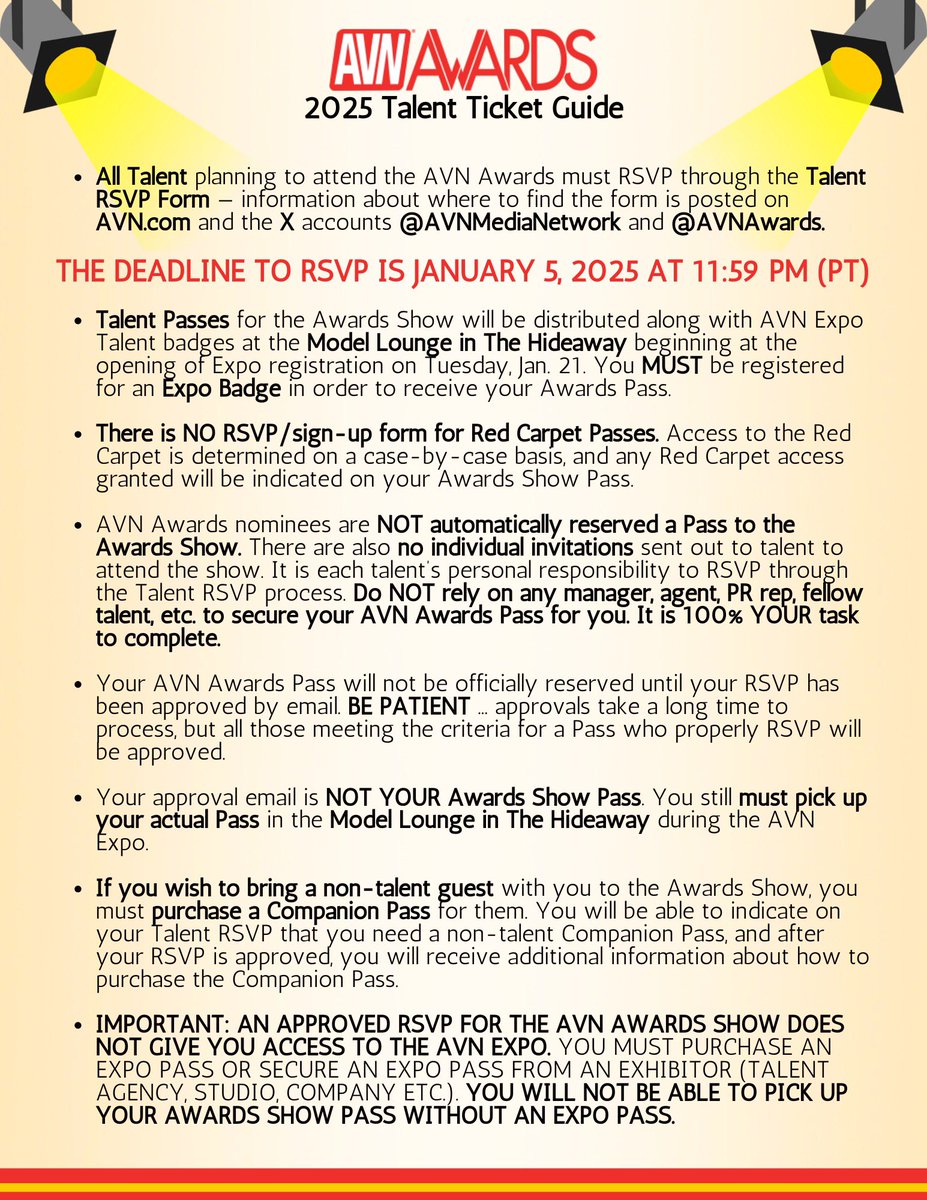 Peter Warren🕺Man of Interest (@peterwarren) on Twitter photo OK everybody, to further help you out, here’s a handy dandy Talent Guide to AVN Awards Passes with all the pertinent info you need! (Thanks to <a href="/RealKaseyWarner/">Kasey Warner</a> for making it so spiffy): OK everybody, to further help you out, here’s a handy dandy Talent Guide to AVN Awards Passes with all the pertinent info you need! (Thanks to <a href="/RealKaseyWarner/">Kasey Warner</a> for making it so spiffy):