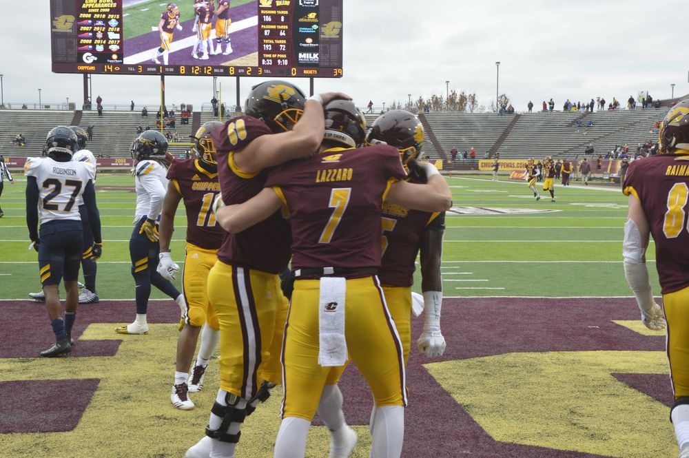 We at Hustle Belt would like to send our thoughts and prayers to former CMU quarterback Tommy Lazzaro and his loved ones. 

Tommy, who retired from football to join the military after four seasons in Mt. Pleasant, has passed away at 27 years old.