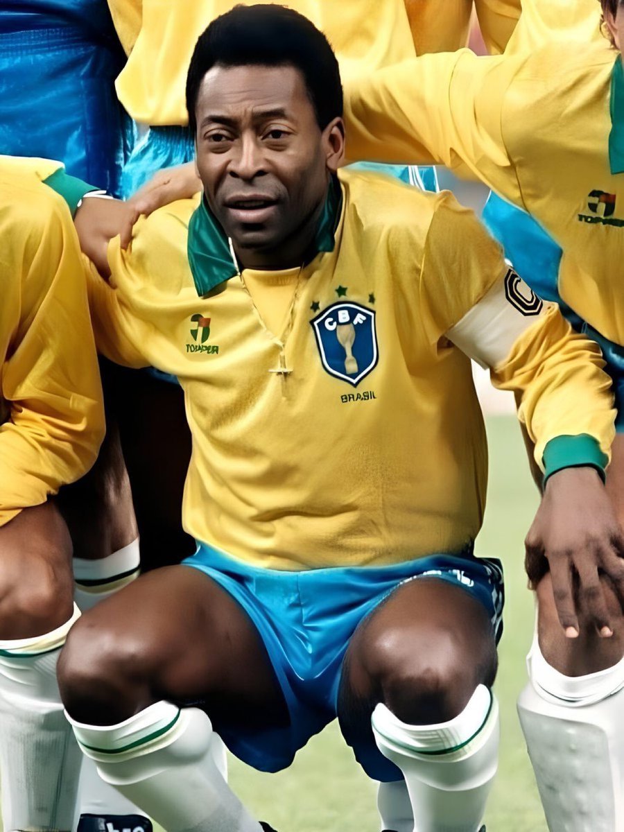 Pelé aos 50 anos em 1990.