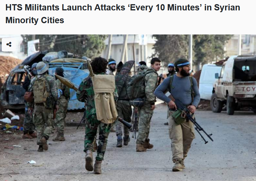 dina_sulaeman's tweet photo. Militan HTS Lancarkan Serangan ‘Setiap 10 Menit’ di Kota-Kota Minoritas Suriah

Militan Hay'at Tahrir al-Sham (HTS), yang menguasai Suriah awal bulan ini, melancarkan serangan gencar terhadap kota-kota berpenduduk minoritas di tengah maraknya penjarahan, penculikan, dan pembunuhan, menurut laporan baru.

"Setiap 10 menit, satu serangan dilaporkan, termasuk insiden penjarahan, penculikan, pembunuhan, atau penculikan," ungkap laporan kantor berita Irak Almaalomah pada hari Senin, mengutip sumber yang tidak disebutkan namanya.

"Serangan-serangan ini, yang dilakukan oleh kelompok-kelompok bersenjata, menargetkan kaum minoritas, khususnya di sepanjang pantai," lebih lanjut disebutkan.

Kelompok militan tersebut menguasai Damaskus pada tanggal 8 Desember, yang memuncak dalam serangan cepat yang dimulai di Aleppo hanya dua minggu sebelumnya dan akhirnya mengakhiri 24 tahun era kekuasaan Bashar al-Assad.

Laporan Almaalomah mencatat bahwa banyak pelanggaran yang dilakukan oleh militan HTS di bawah kepemimpinan Abu Mohammad al-Julani telah didokumentasikan, dengan beberapa kejadian dilakukan sebagai "tindakan balas dendam."

Selain itu, disebutkan pula insiden pelecehan dan kekerasan verbal yang ditujukan kepada penduduk Qardaha, Tartous, Latakia, dan daerah lainnya.

Laporan tersebut juga mengungkapkan bahwa media tidak memiliki akses ke sekitar 90 persen fakta di lapangan di Suriah karena pemblokiran informasi yang diberlakukan.

"Hanya dalam kurun waktu dua hari, tercatat enam protes, yang menunjukkan potensi peningkatan kemarahan rakyat di seluruh Suriah karena pelanggaran signifikan yang dilakukan oleh [yang disebut] Brigade al-Julani dan faksi-faksi sekutunya," laporan tersebut memperingatkan.

Pemerintahan HTS menghadapi kritik yang meningkat karena anggota kelompok militan tersebut terus mengabaikan apa yang disebut janji kelompok tersebut untuk menghormati kaum minoritas dan tempat-tempat keagamaan serta tempat-tempat suci mereka di dalam negeri.

Dalam beberapa hari terakhir, video-video yang meresahkan telah muncul dari Suriah, yang mengungkap berbagai tindakan kekerasan mengerikan yang dilakukan oleh militan terhadap kaum minoritas.

Tindakan-tindakan tersebut termasuk penembakan brutal dan pemotongan leher, dengan orang-orang yang dianggap dekat dengan Assad menjadi sasaran khusus.

Pada hari Kamis, Patriark Ortodoks Yunani dari Antiokhia di Suriah mengumumkan pembatalan perayaan Natal dan Tahun Baru lainnya, dengan alasan "kondisi keamanan saat ini" setelah jatuhnya pemerintahan Assad.

Pengumuman tersebut muncul ketika orang-orang bersenjata melepaskan tembakan di Keuskupan Agung Ortodoks Yunani Hama pada hari Rabu, dan makam-makam di pemakaman terdekat dirusak.

Serangan tersebut menyusul vandalisme Gereja Ortodoks Yunani Hagia Sophia di Suqaylabiyah pada tanggal 12 Desember.

https://t.co/ncJXDxRqm2