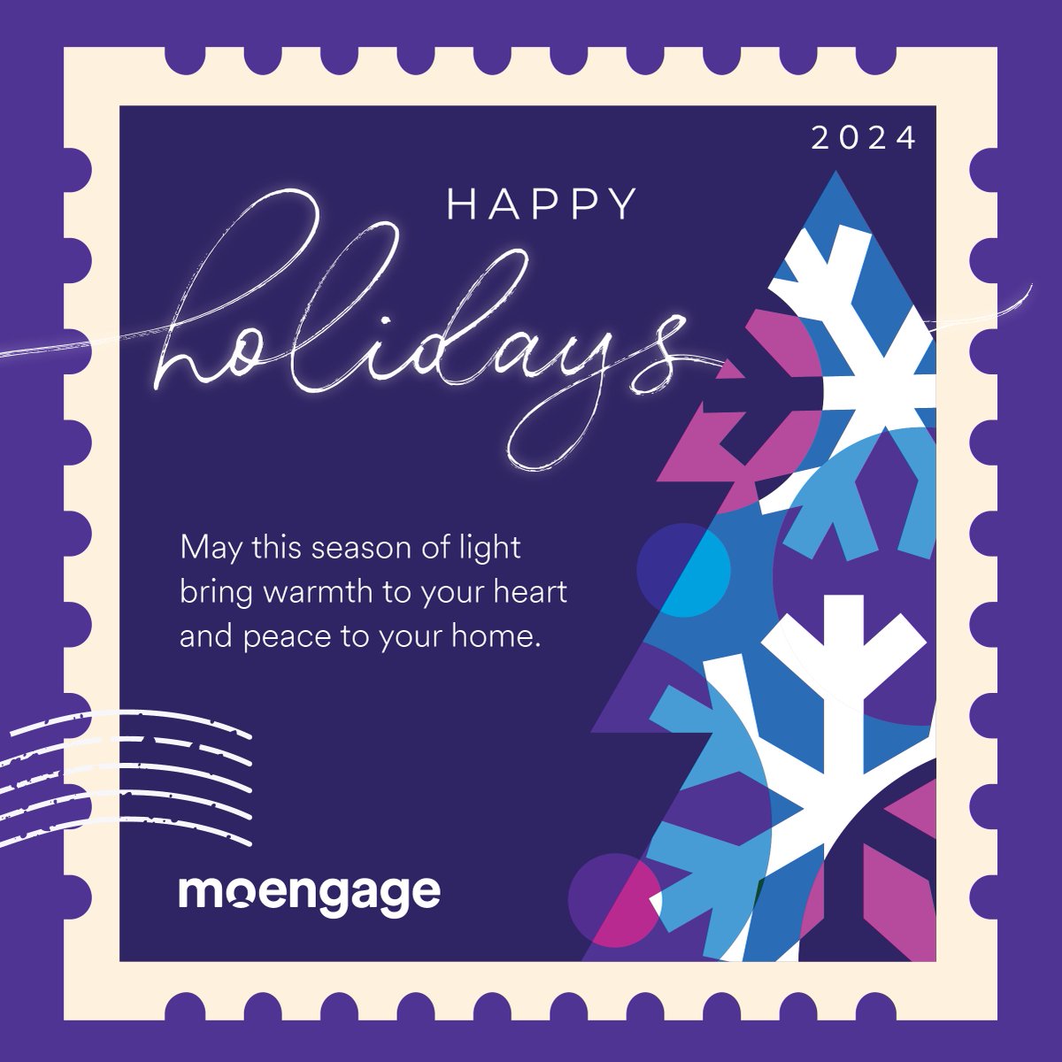 ✨ As the festive lights twinkle and the holiday spirit fills the air, we want to wish you a season full of wonder and delight. 😊

💙 Cheers to a joyful holiday from the MoEngage team!