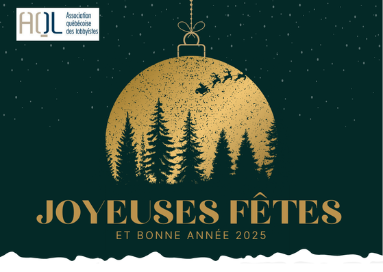 L'AQL vous souhaite de joyeuses fêtes ainsi qu'une bonne année 2025. Que la santé, la sérénité et le succès soient au rendez-vous ! Retrouvons-nous en janvier pour lancer la nouvelle année de bon pied ! 🎉✨