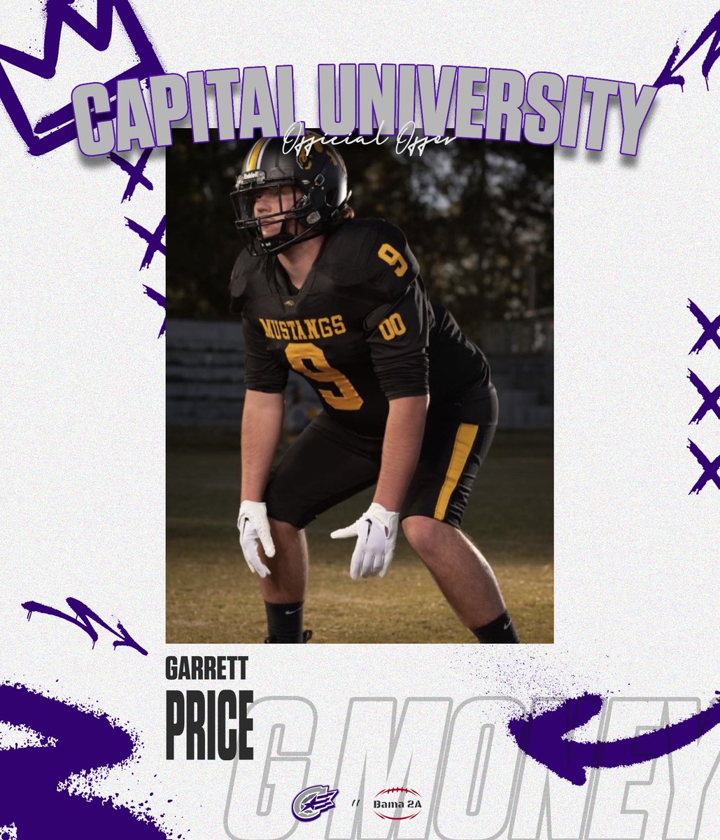 Bama 2A (@bama_2a) on Twitter photo Congratulations to <a href="/Gprice09/">Garrett Price🏈🎲</a>❗️
He was offered by <a href="/HawksFootball/">Huntingdon Football</a> & <a href="/CapitalU_FB/">Capital University Football</a>❗️ Congratulations to <a href="/Gprice09/">Garrett Price🏈🎲</a>❗️
He was offered by <a href="/HawksFootball/">Huntingdon Football</a> & <a href="/CapitalU_FB/">Capital University Football</a>❗️