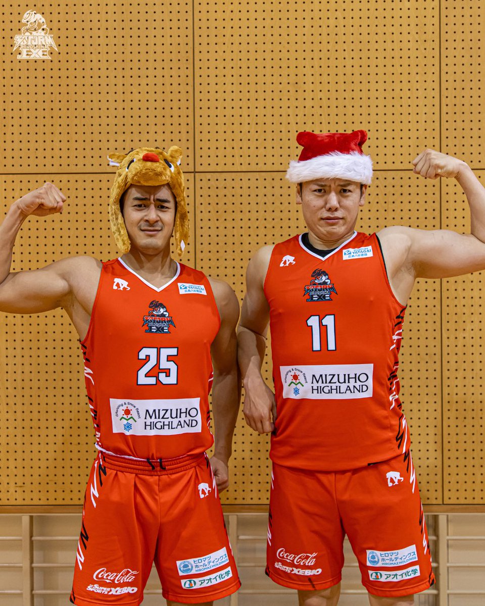 3STORM3x3's tweet photo. メリークリスマス🎄

クリスマスバージョンの選手たちをお届けします🎁✨

#スリストム広島 https://t.co/2m3HYqT5xO