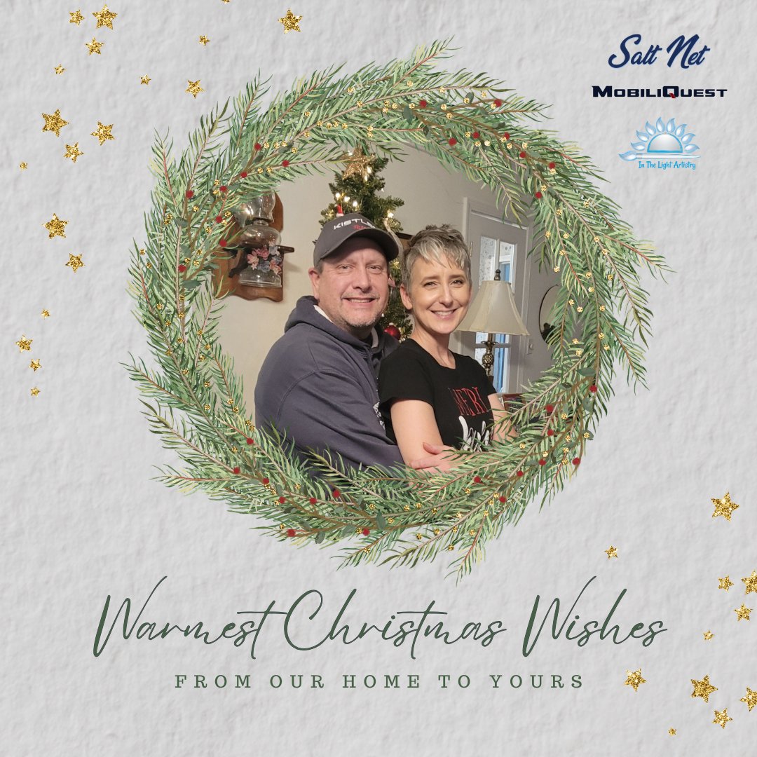 gbass514's tweet photo. Warmest Christmas Wishes from our home to yours! Wendy and I want to extend our heartfelt gratitude to our cherished family, friends, and the amazing clients who have supported Salt Net Digital Agency, MobiliQuest, and In The Light Artistry throughout the year. #MerryChristmas https://t.co/VfJIqnf3sa
