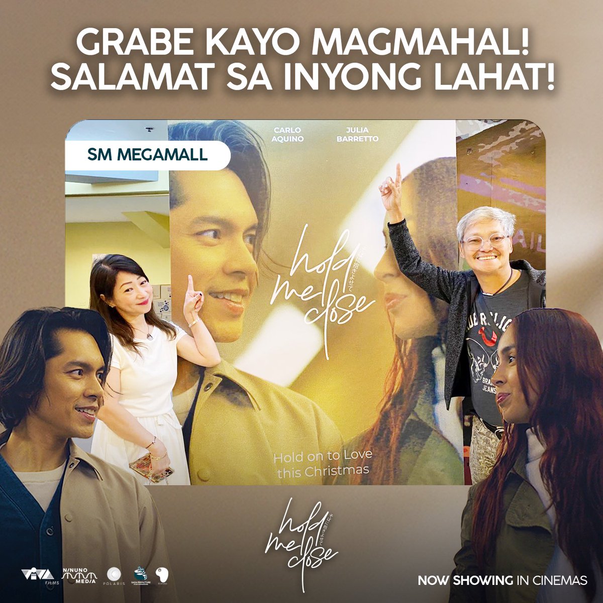 VIVA_Films's tweet photo. UNANG ARAW PA LANG RAMDAM NA ANG PAGMAMAHAL! AISHITERU! 🫶🏼🌸

Unahin ang #HoldMeClose ngayong Pasko! 

#HoldMeClose is an official entry to the 50th Metro Manila Film Festival 2024. 

NOW SHOWING Only In Cinemas.

#JuliaBarretto #CarloAquino
#MMFF2024 #MMFF50 https://t.co/dCknSZawph