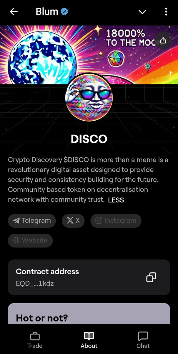 Chebrothers's tweet photo. Early investors are the key for our foundation.

1st goal is to achieve 1500 $TON  to move $DISCO to @ston_fi (DEX)

@blumcrypto is the only place we choose to launch with Fair Value Price for everyone.

https://t.co/o23Y7sTWLn

Support our project 🙏🏻 https://t.co/L60lIujZNX