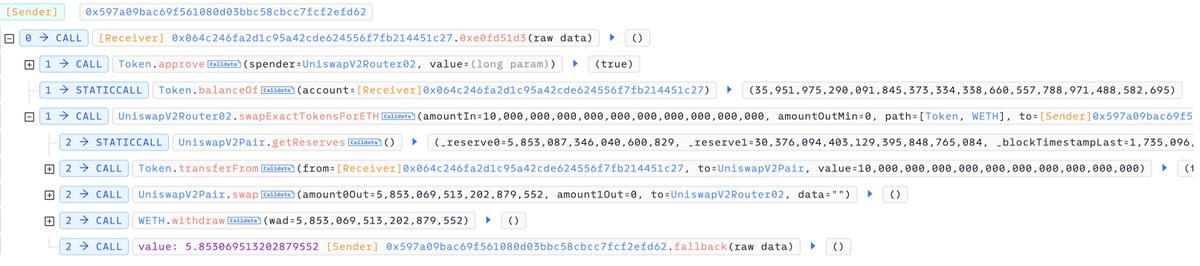 TenArmorAlert's tweet image. 🚨TenArmor Security Alert🚨

We&apos;re seeing a surge of #RugPulls every minute on #BASE, which seems to be a hotspot for scamers due to low gas fees.

These RugPulls follow a simple, recurring pattern:

 - Add liquidity to a Uniswap pair
 - Wait for bots or traders to swap
 - Drain…