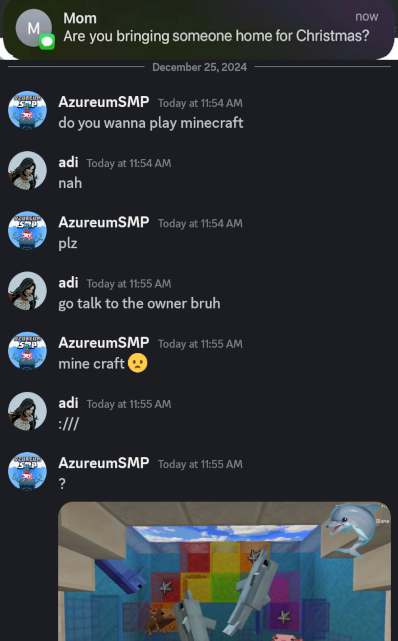 azureumSMP's tweet photo. merry christmas from the azureum admins !!!!! server might be dead but our love for the players are still alive <333 https://t.co/3nhqWeIdFu