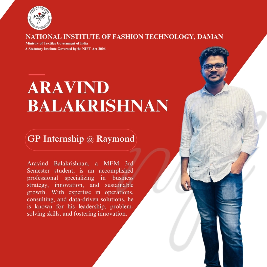 nift_daman's tweet photo. 👏 Celebrating NIFT Daman stars!

✨ Shambhavi Pathak (MFM 3rd Sem) secures her internship at Myntra, showcasing talent &amp; dedication.
✨ Aravind Balakrishnan joins Colorplus, Raymond Lifestyle Ltd., excelling in strategy &amp; innovation.
#NIFTDaman #StudentAchievements https://t.co/OHclswx1Li