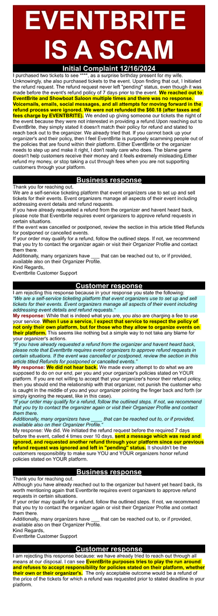 Hey <a href="/eventbrite/">Eventbrite</a> lovers, your new years resolution is to STOP pouring your money into the eventbrite platform. why? because another person got scammed one week ago from an eventbrite organizer!