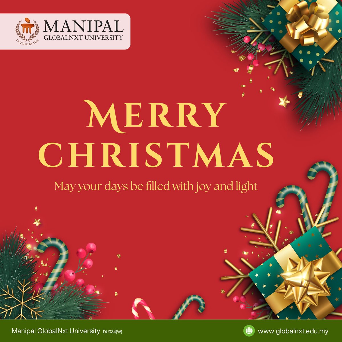 Merry Christmas from Manipal GlobalNxt University (MGNU)! 🎄🎅

Wishing you a Christmas filled with love, joy, and all the festive cheer! May your days be bright and full of laughter.

#ManipalGlobalNxtUniversity #MGNU #MerryChristmas #HappyHolidays #FestiveSeason #JoyAndLaughter