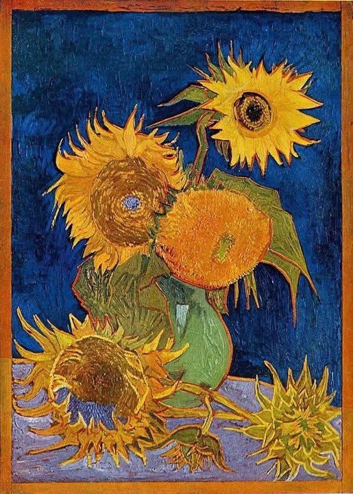 Arteymas_'s tweet photo. Vincent van Gogh. Jarrón roto con cinco girasoles, 1888 https://t.co/sYcfX8lI62