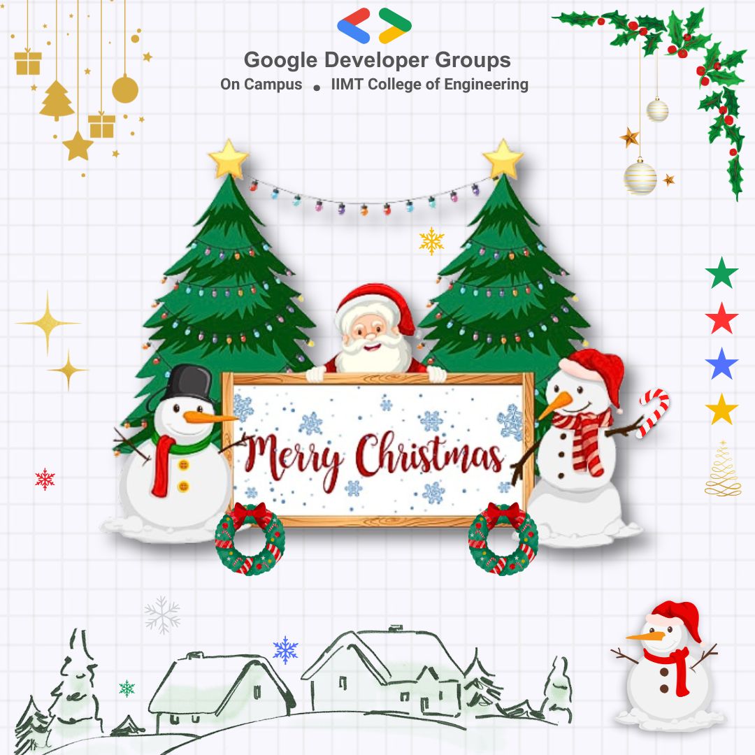 GDSC_IIMT's tweet image. Warmest wishes from @GDSC_IIMT! 🎄❤️ May your holiday season be filled with joy, code &amp;amp; innovation! 🎅🔥 

#MerryChristmas #GDGIIMT #HolidayCheer