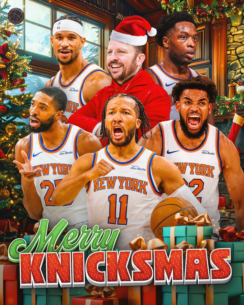 TheStrickland's tweet photo. Santa Thibs left something special under the tree... Merry Knicksmas, friends! https://t.co/rHuV73wpku