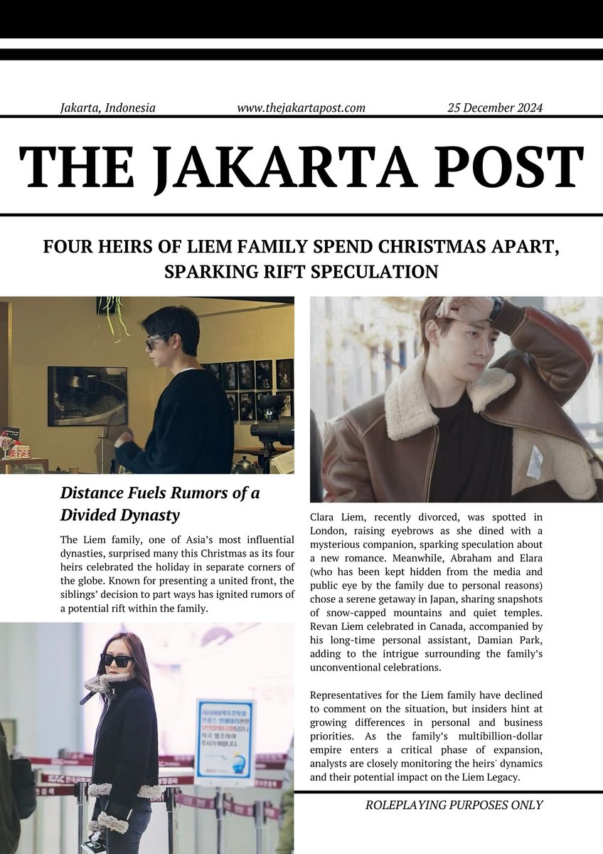 ⠀
!!! 𝗛𝗘𝗔𝗗𝗟𝗜𝗡𝗘 𝗡𝗘𝗪𝗦 !!!

[ 𝙁𝙊𝙐𝙍 𝙃𝙀𝙄𝙍𝙎 𝙊𝙁 𝙇𝙄𝙀𝙈 𝙁𝘼𝙈𝙄𝙇𝙔 𝙎𝙋𝙀𝙉𝘿 𝘾𝙃𝙍𝙄𝙎𝙏𝙈𝘼𝙎 𝘼𝙋𝘼𝙍𝙏, 𝙎𝙋𝘼𝙍𝙆𝙄𝙉𝙂 𝙍𝙄𝙁𝙏 𝙎𝙋𝙀𝘾𝙐𝙇𝘼𝙏𝙄𝙊𝙉 ]
⠀