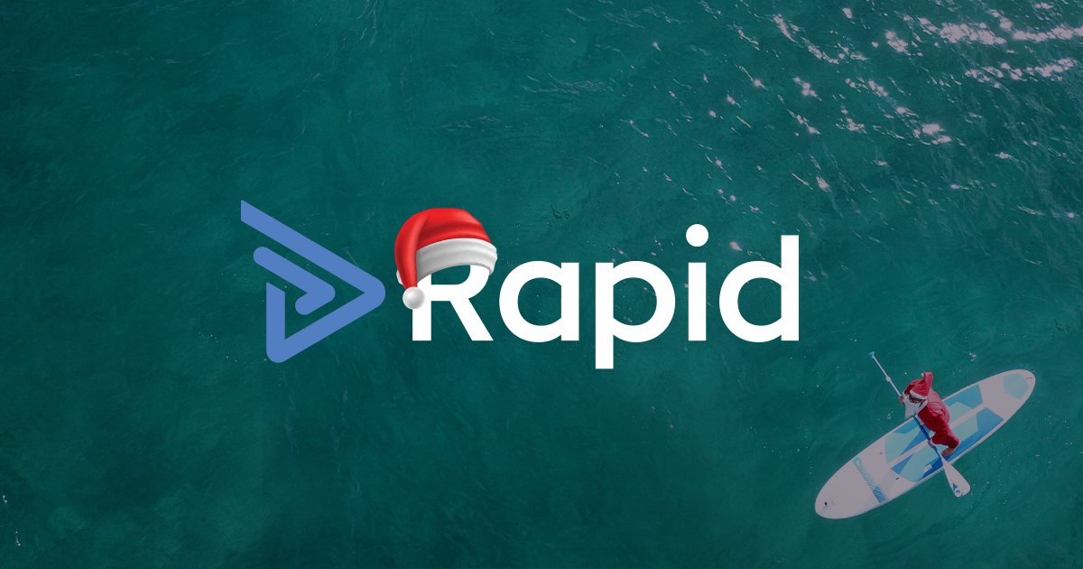 RapidGlobal's tweet photo. 🏖️  Happy holidays from everyone at the Rapid team. A big thank you to our clients and partners for a fantastic year. We couldn't achieve it without you! Here's to a great 2025! https://t.co/ltu6vIzOFR