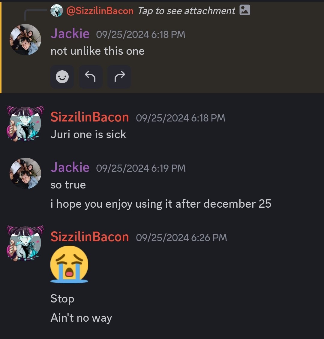 Bro didn't even wait for a minute... Ty for the gift 😭 <a href="/looeegee_/">Jackie Y</a>