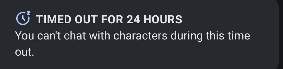 Hey <a href="/character_ai/">Character.AI</a> can you please get rid of time out or at least make it be 10 minutes or a hour at lest 🤷‍♂️