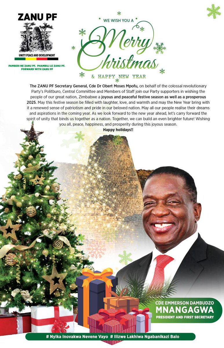 Mery Christmas and Happy New Year fellow Zimbabweans...