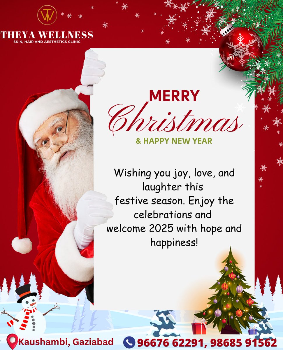 TheyaWellness's tweet photo. 🎄✨ Merry Christmas from Theya Wellness! 🎅 This holiday season, let’s celebrate the gift of health, happiness, and self-care. Wishing you warmth, love, and wellness all year round! 🌟💖

#MerryChristmas #TheyaWellness #HolidayWellness #JoyfulSeason #SelfCareHolidays https://t.co/nc0icg5pJN