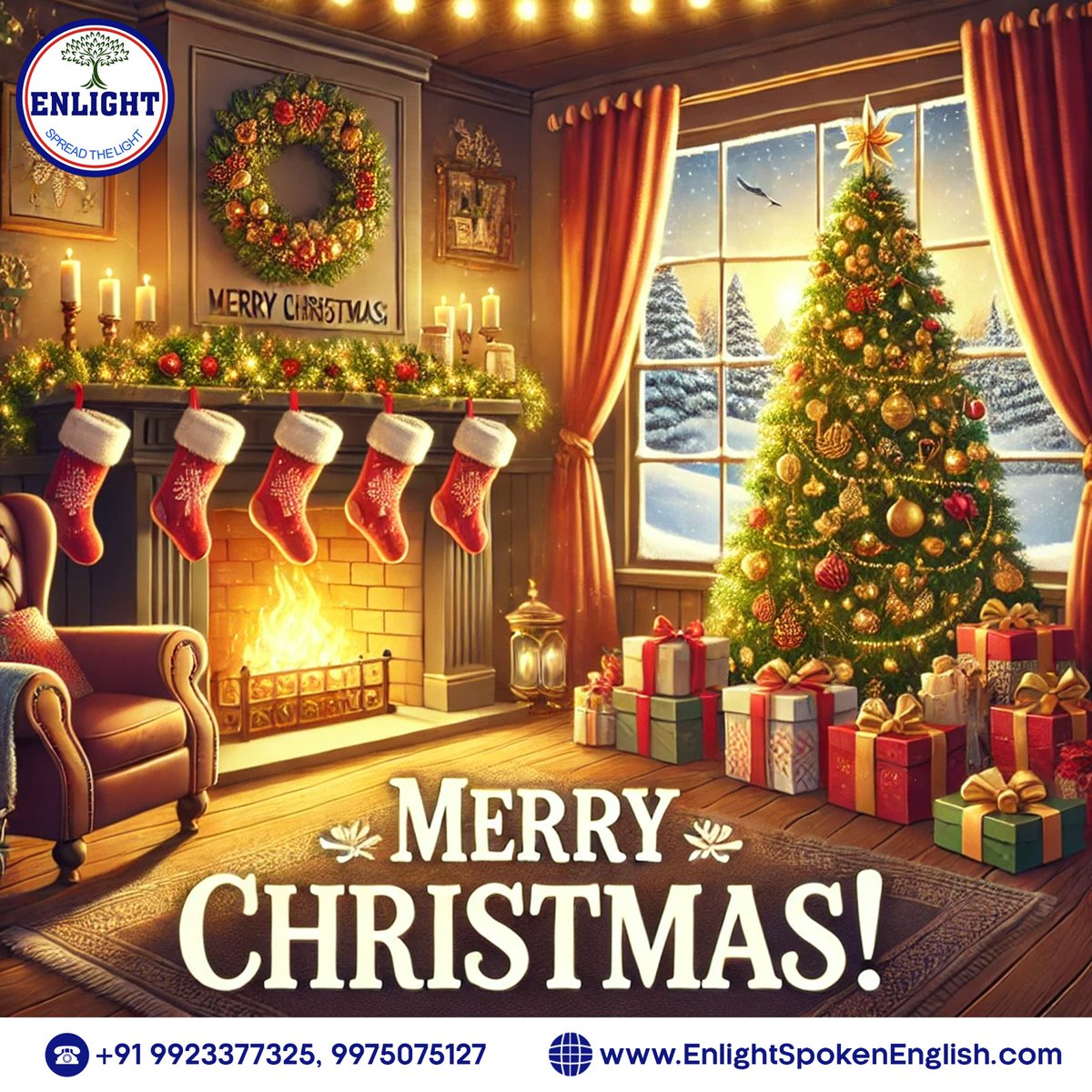 SpokenClass's tweet image. Let the magic of Christmas fill your hearts with joy &amp;amp; your homes with warmth! Wishing you a season filled with love, laughter, and cherished moments. Merry Christmas from the Enlight family! Contact us: courses.enlightspokenenglish.com/contactus #MerryChristmas #HolidaySeason #EnlightSpokenEnglish