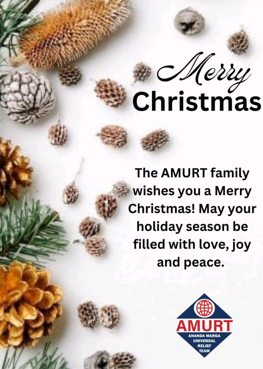 Seasons greetings and a Merry Christmas from AMURT family to yours. Happy holidays! 
#MerryChristmas